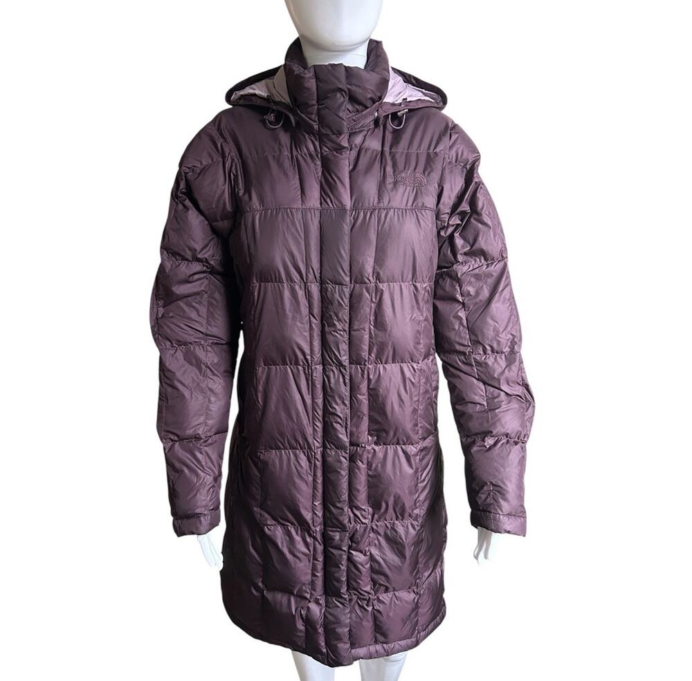 The North Face Womens M 600 Fill Down Long Puffer Parka Coat Removable Hood